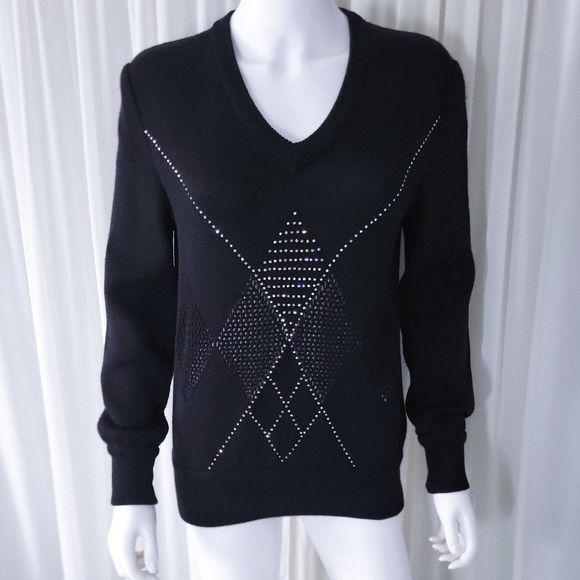 Valentino Sweater • Wool Knit Pullover • Vintage Designer • Oversized • Italy 40 - Picture 1 of 4